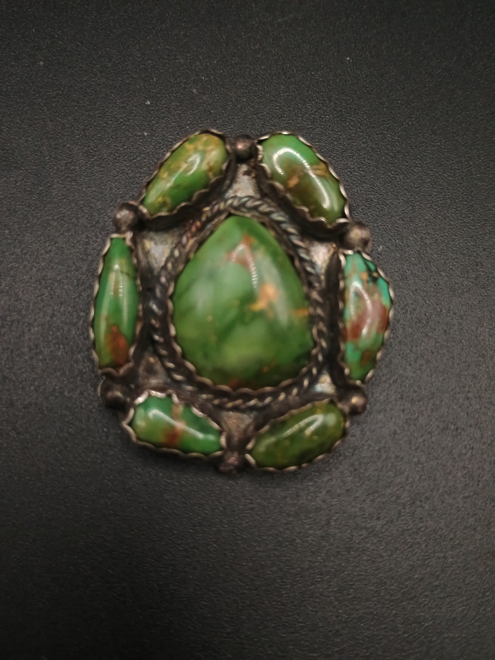 Carico Lake Turquoise On Sterling Pendant.